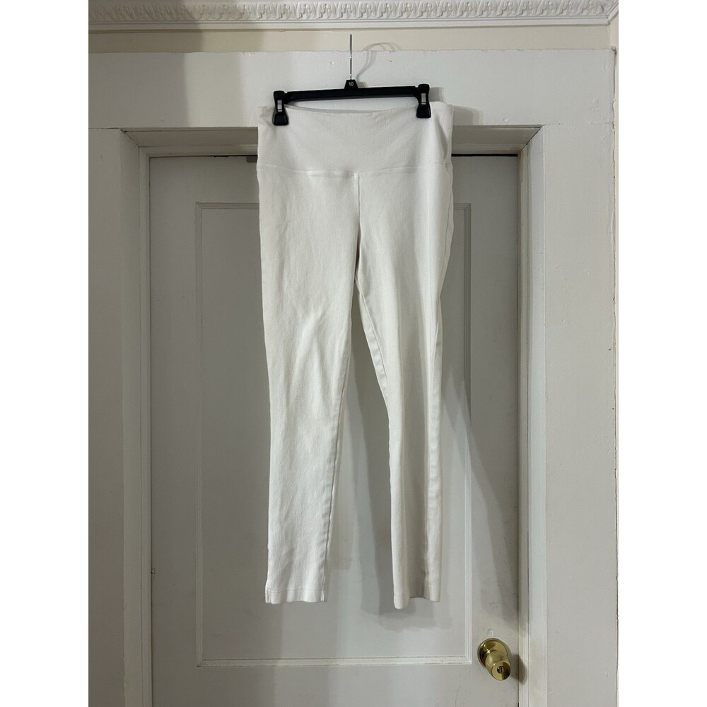 Lysse High Rise Shaping Leggings Women's Large White Denim Stretch Waist Skinny